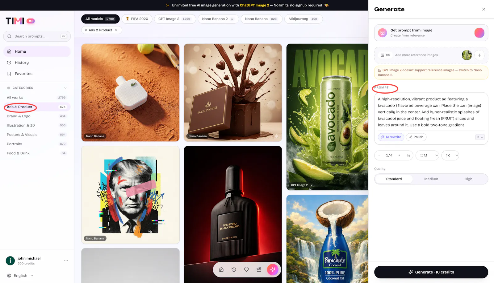 Timi AI-10000+image prompt gallery screenshot 4