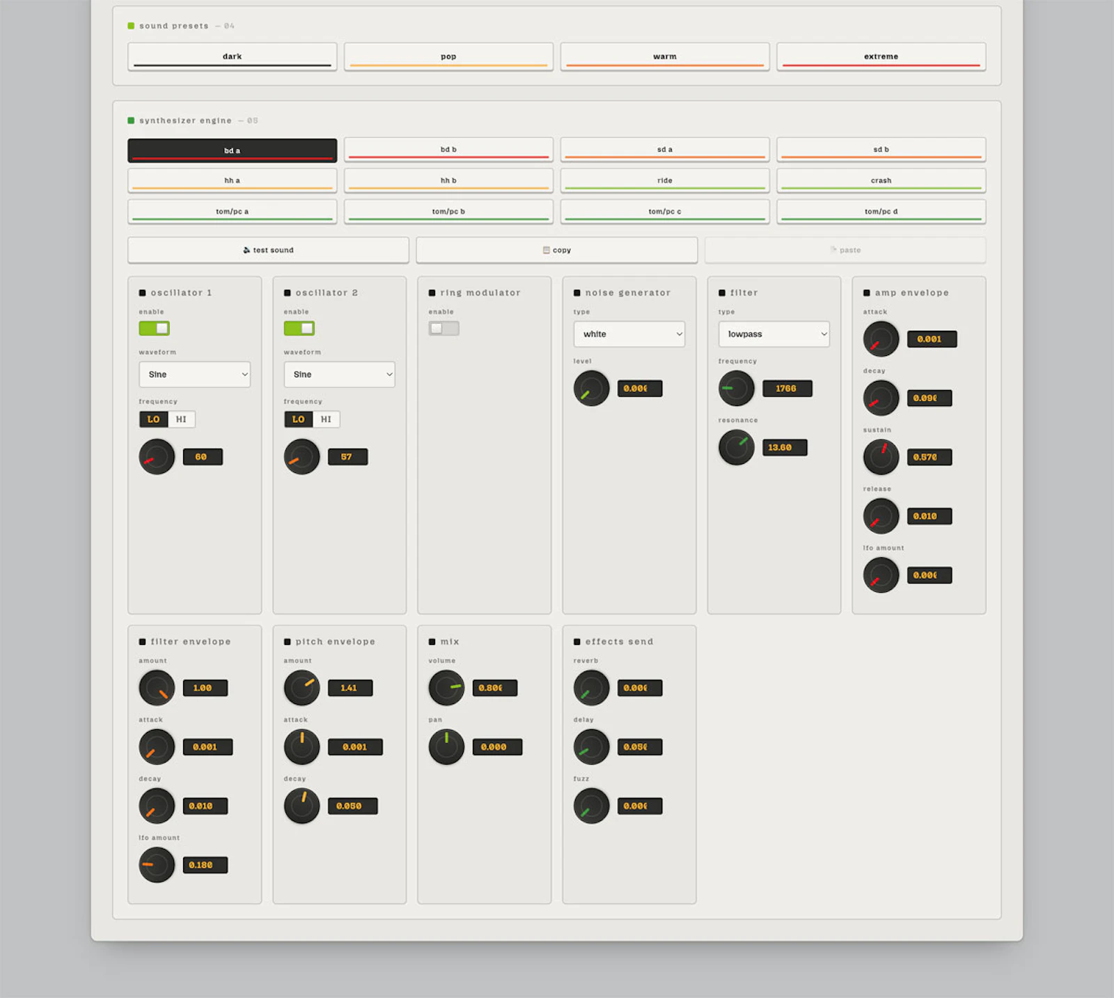 Virgo Rhythm Synthesizer screenshot 5