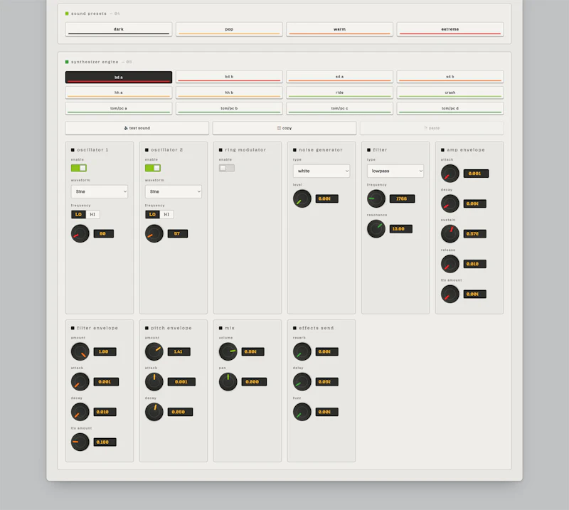 Virgo Rhythm Synthesizer screenshot 5