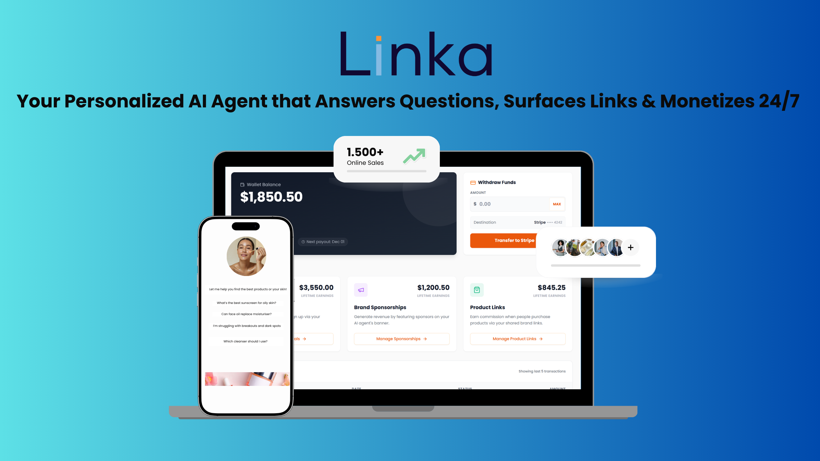 Linka - Main product screenshot demonstrating key features and user interface