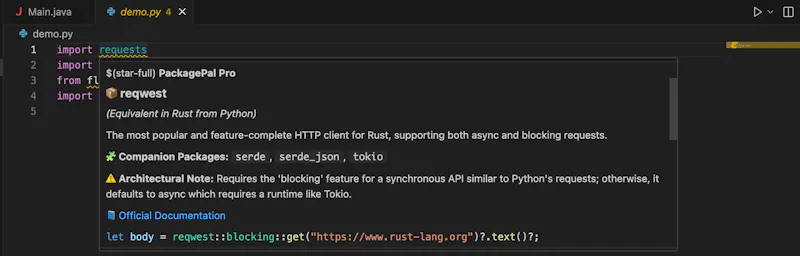 Package Pal for VS Code screenshot 2