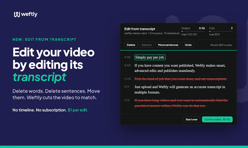 Weftly screenshot 2