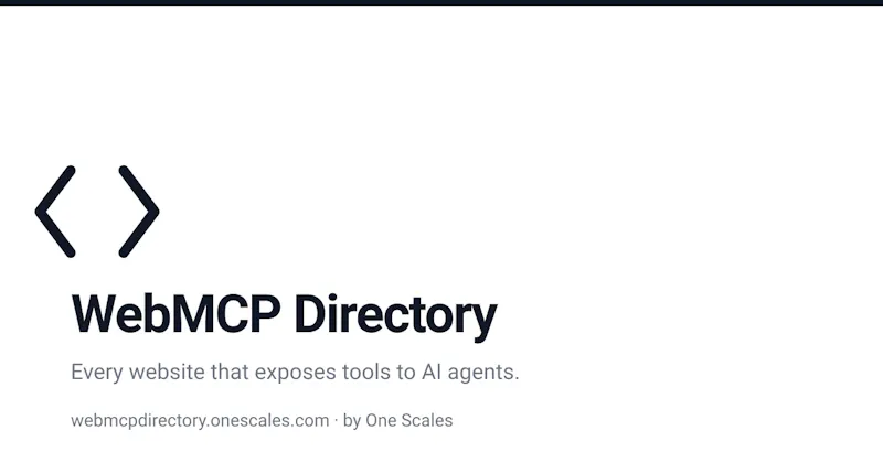WebMCP Directory screenshot 1