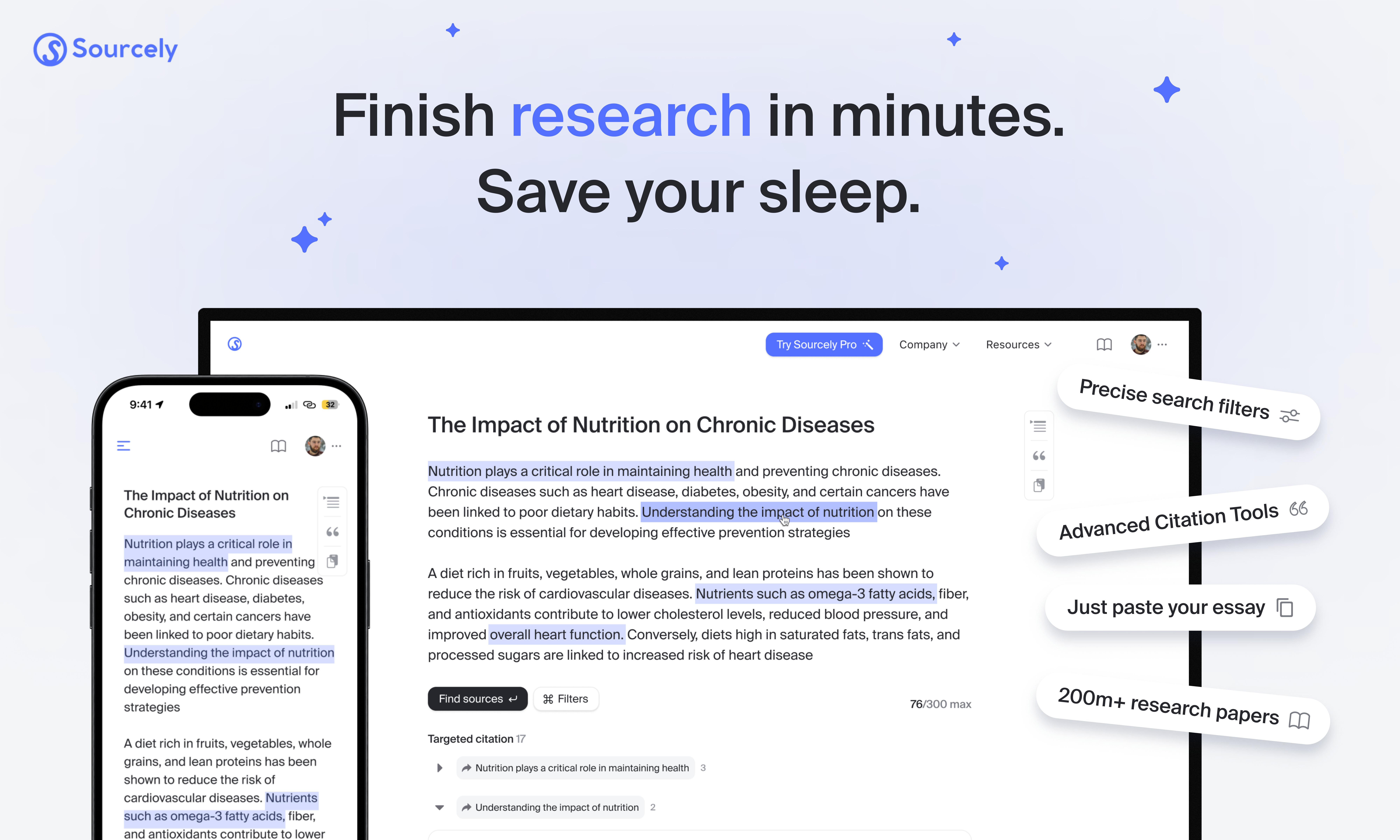 startuptile Sourcely-Find academic sources with AI