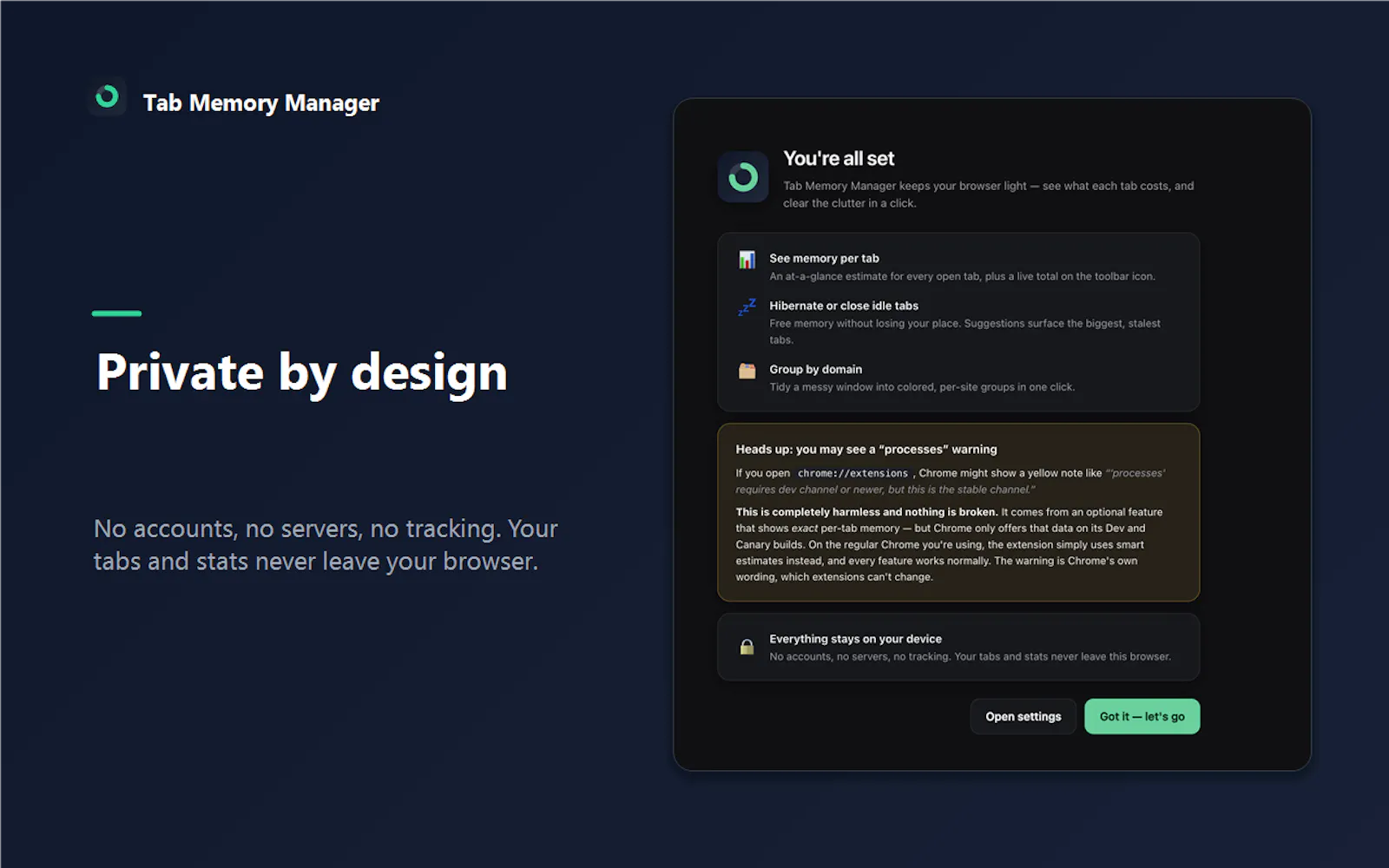 Tab Memory Manager screenshot 3