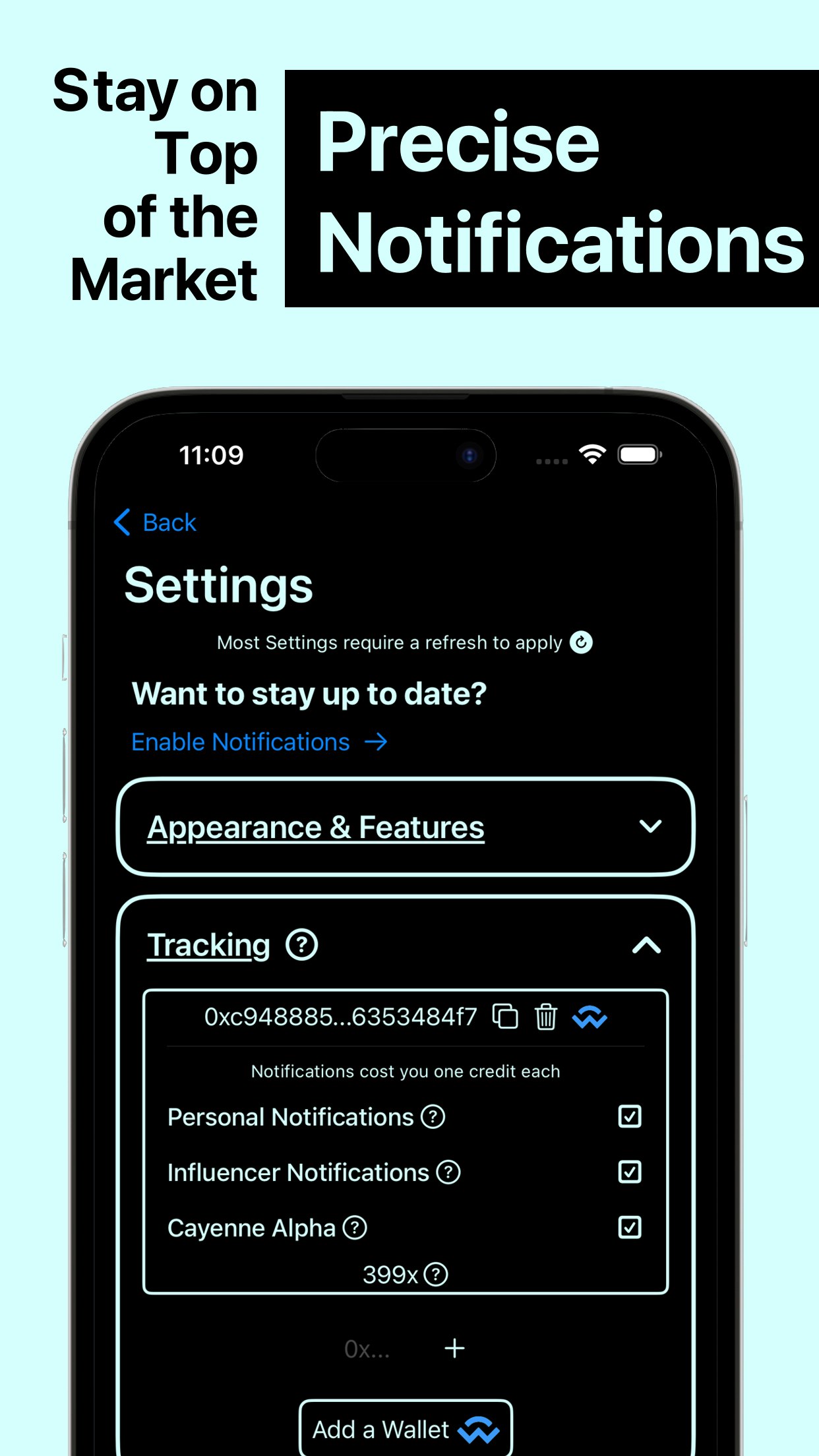Платформы Cayenne: Web3 на iOS - Cayenne - это простой инструмент отслеживания для Web3, Crypto и NFTS медиа 3