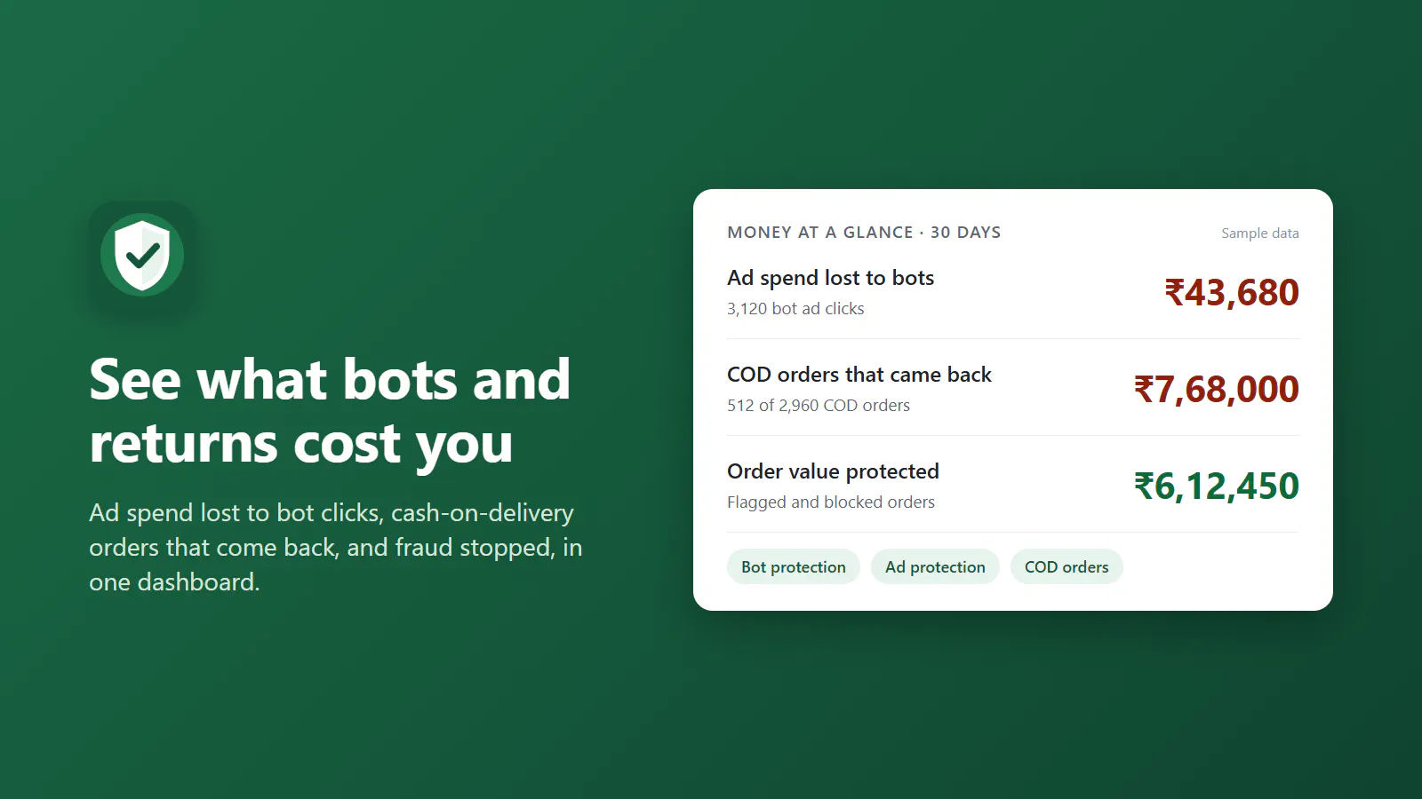 Shield: Bots, COD & Ad Spend screenshot 3