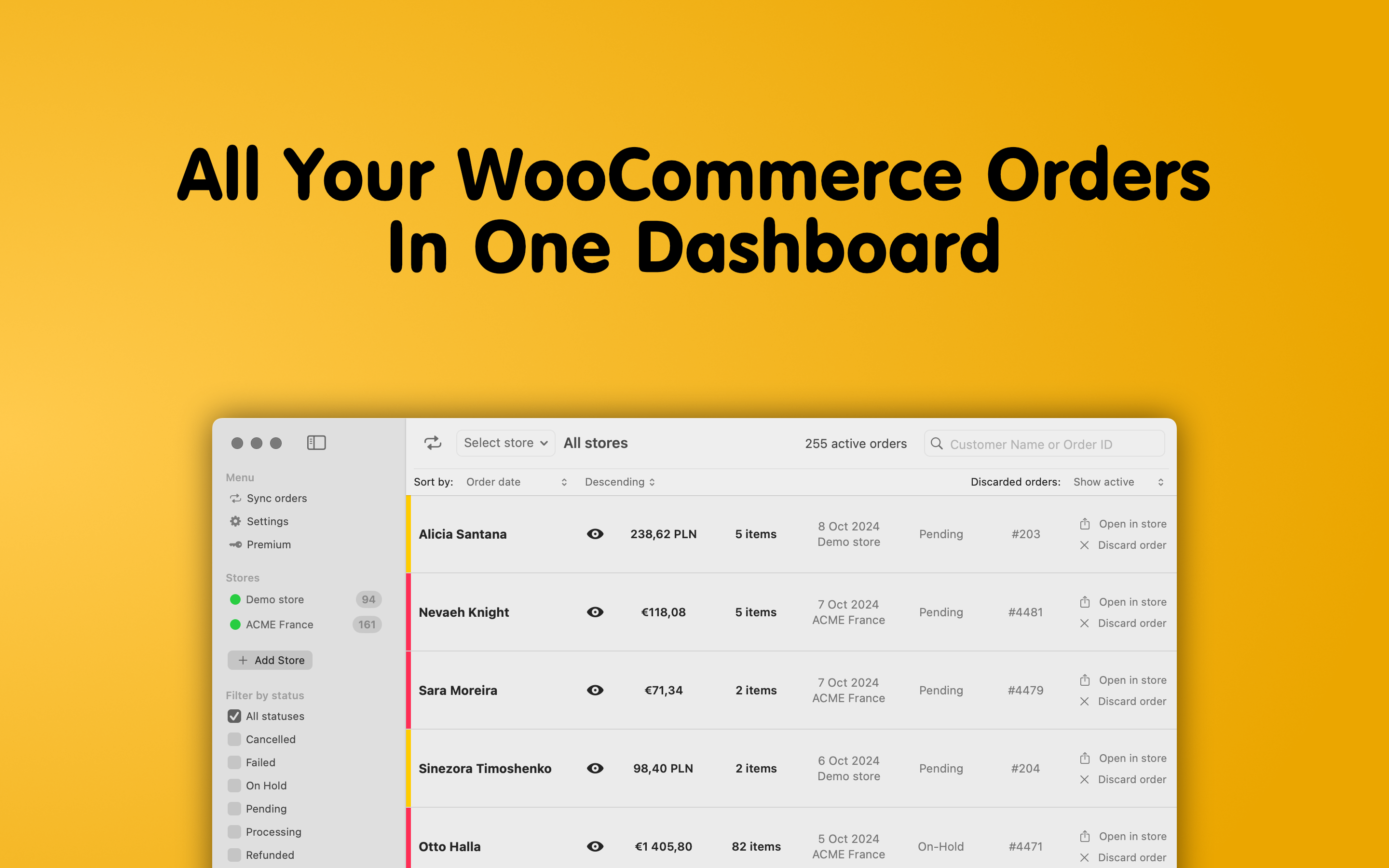 startuptile Order Ping X-Lightweight WooCommerce order dashboard for macOs