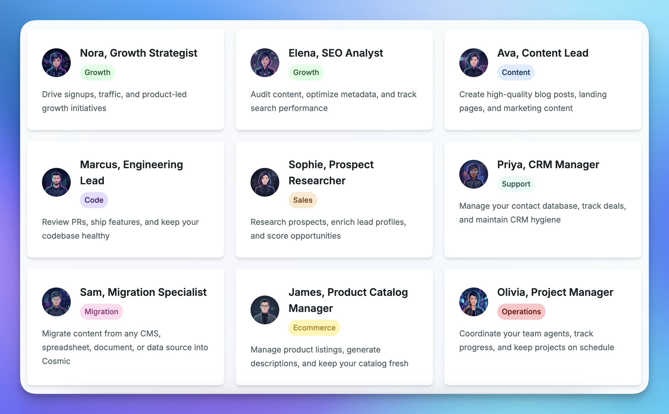 Cosmic Agent Marketplace gallery image