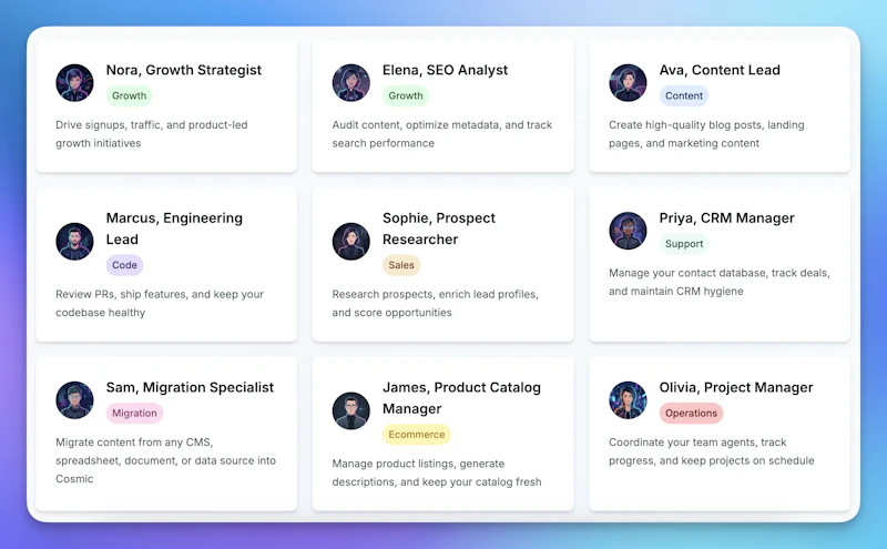 Cosmic Agent Marketplace screenshot 2