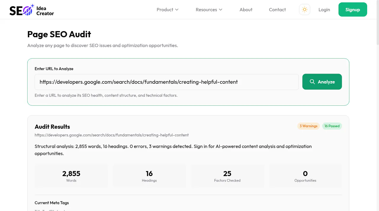 SEO Idea Creator gallery image