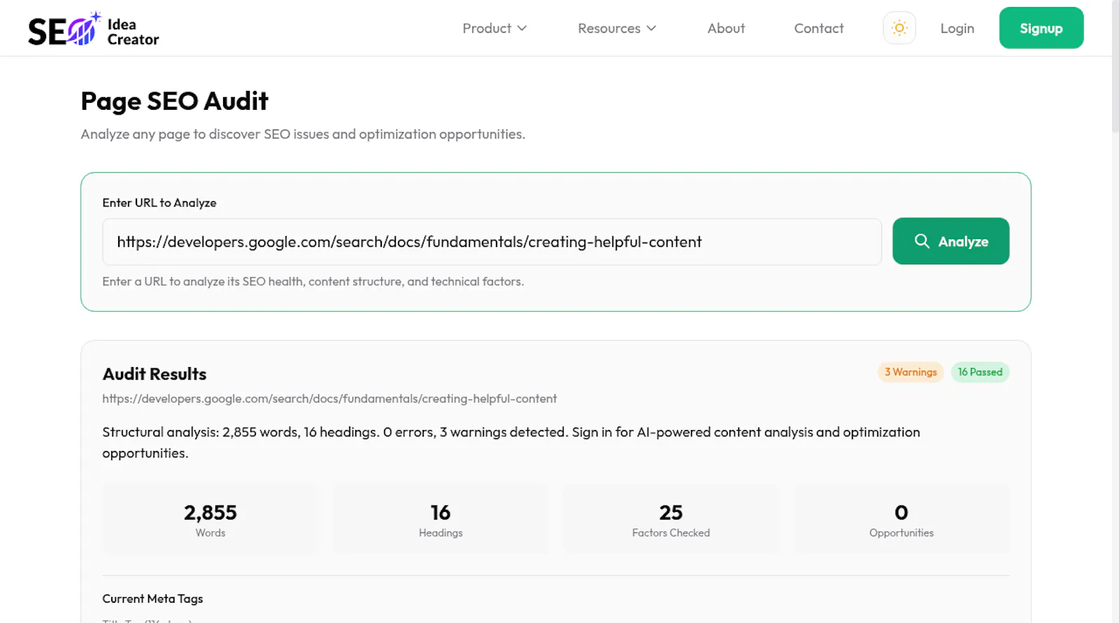 SEO Idea Creator screenshot 1