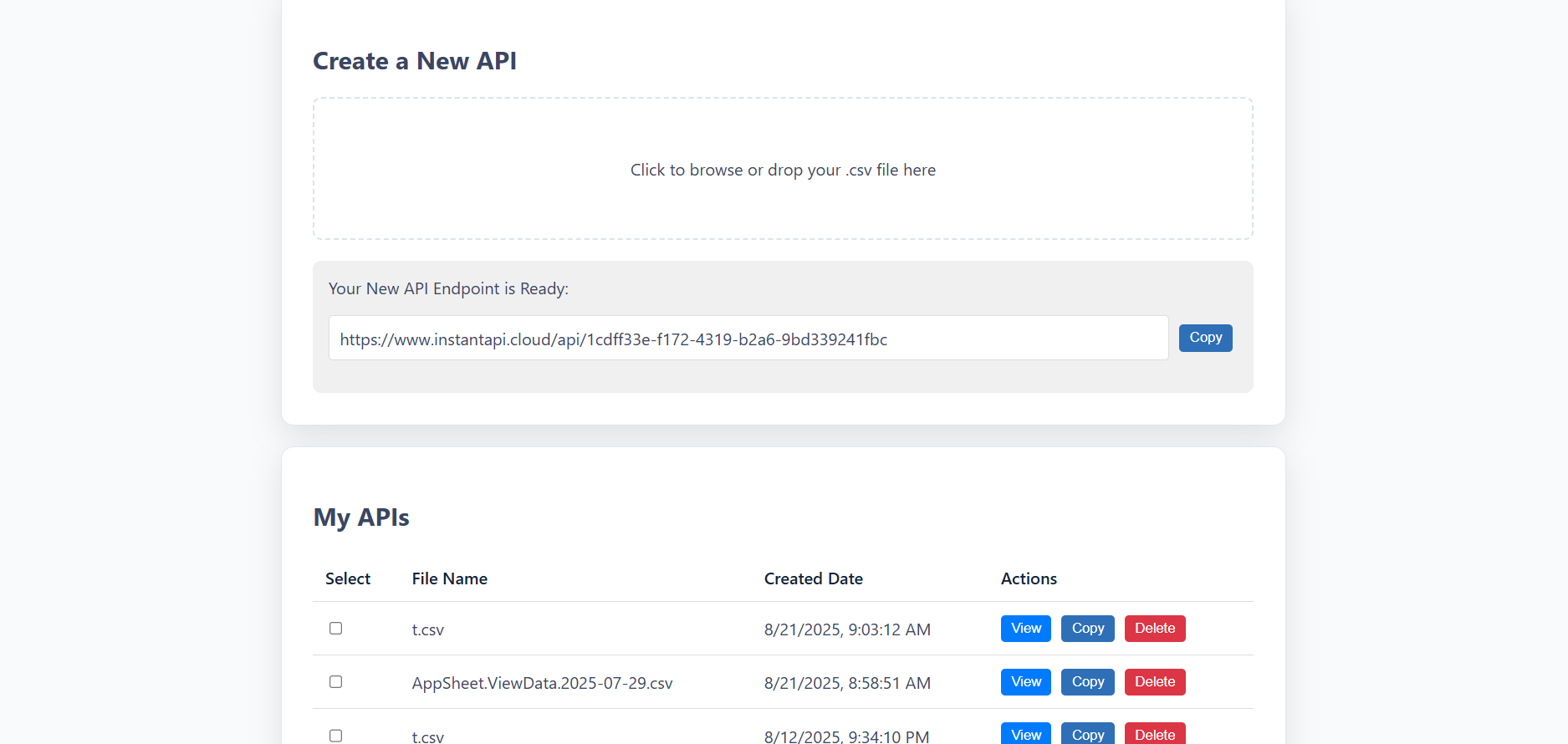 InstantAPI - The fastest way to turn any CSV into a live REST API media 7