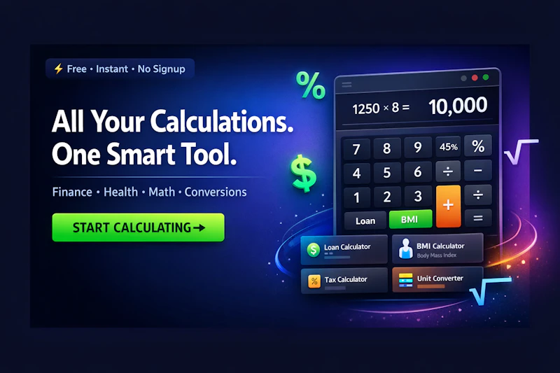SupaCalc - 100+ Free Online Calculators screenshot 1