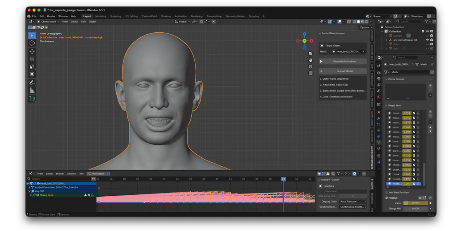 Audio Lip Sync Pro for Blender screenshot 3