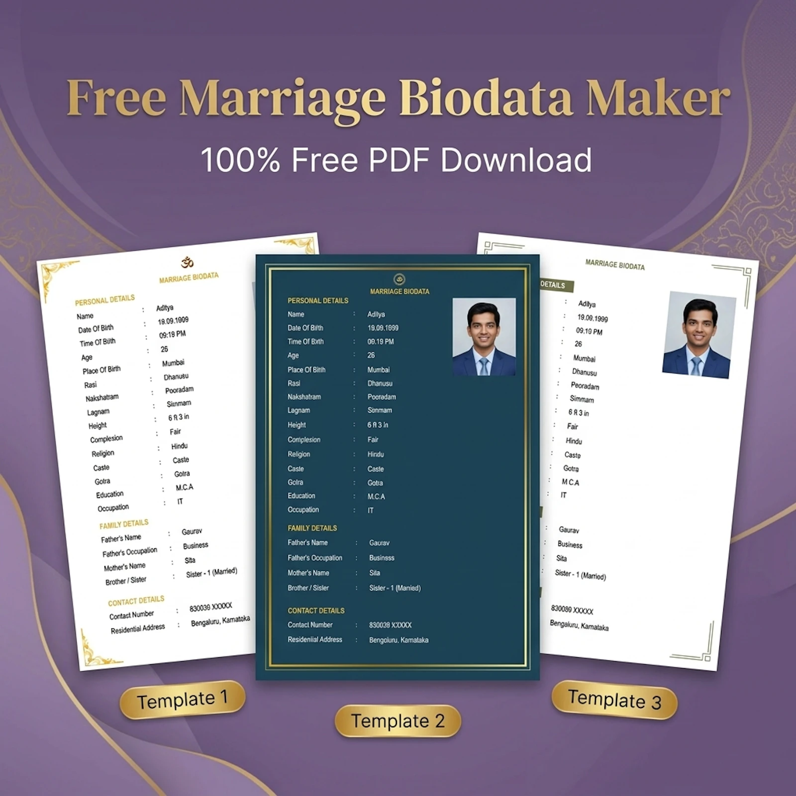 FreeBiodataMaker.app screenshot 1