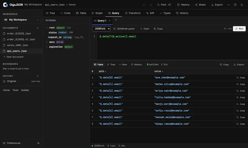 GigaJSON screenshot 5