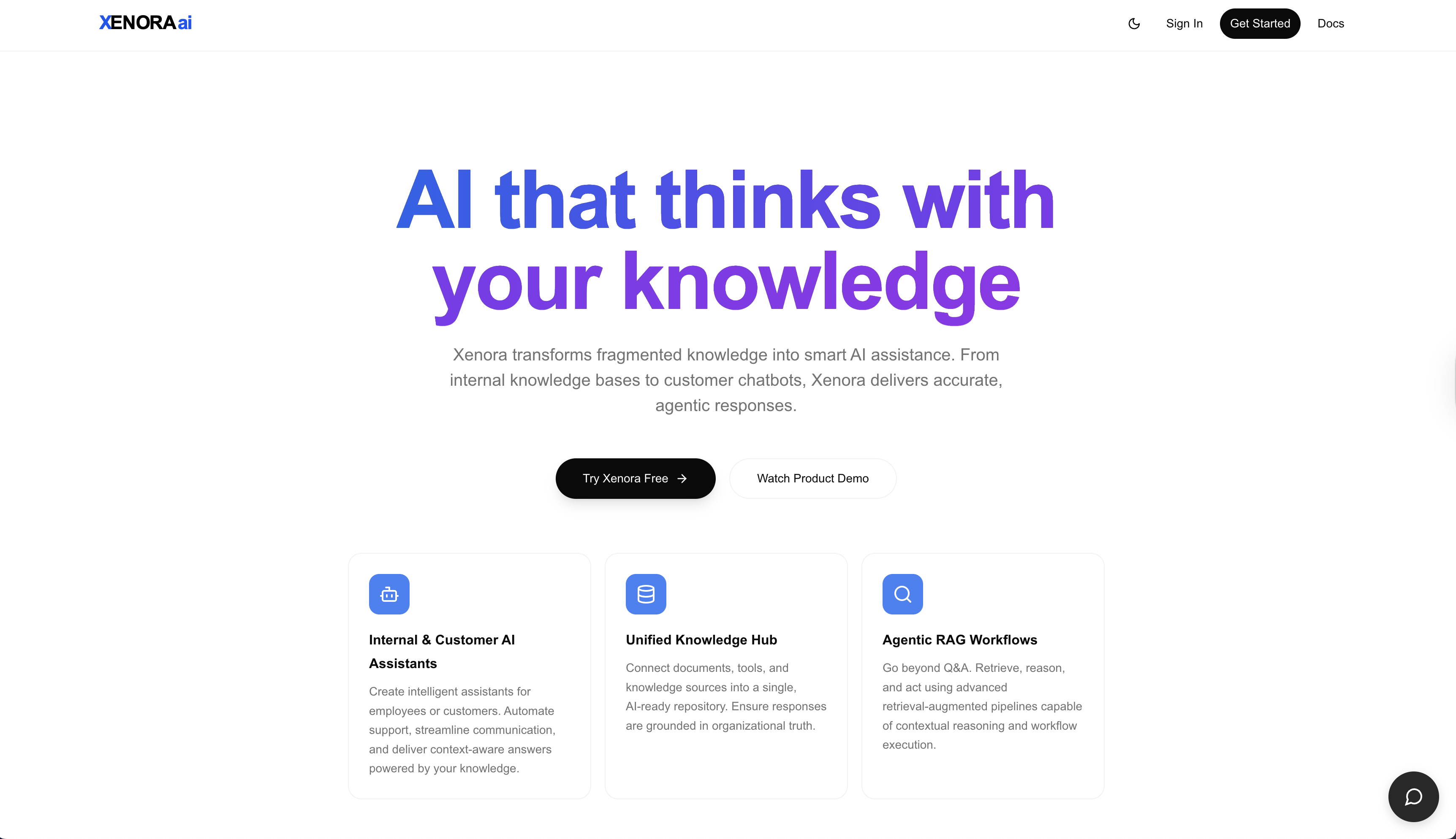 Xenora AI - Main product screenshot demonstrating key features and user interface