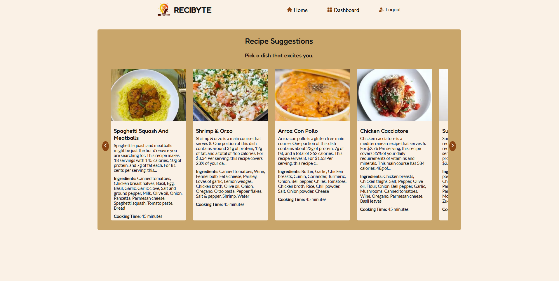 Mídia 3 de ReciByte - Descoberta de receitas e planejamento de refeições personalizadas com tecnologia de IA