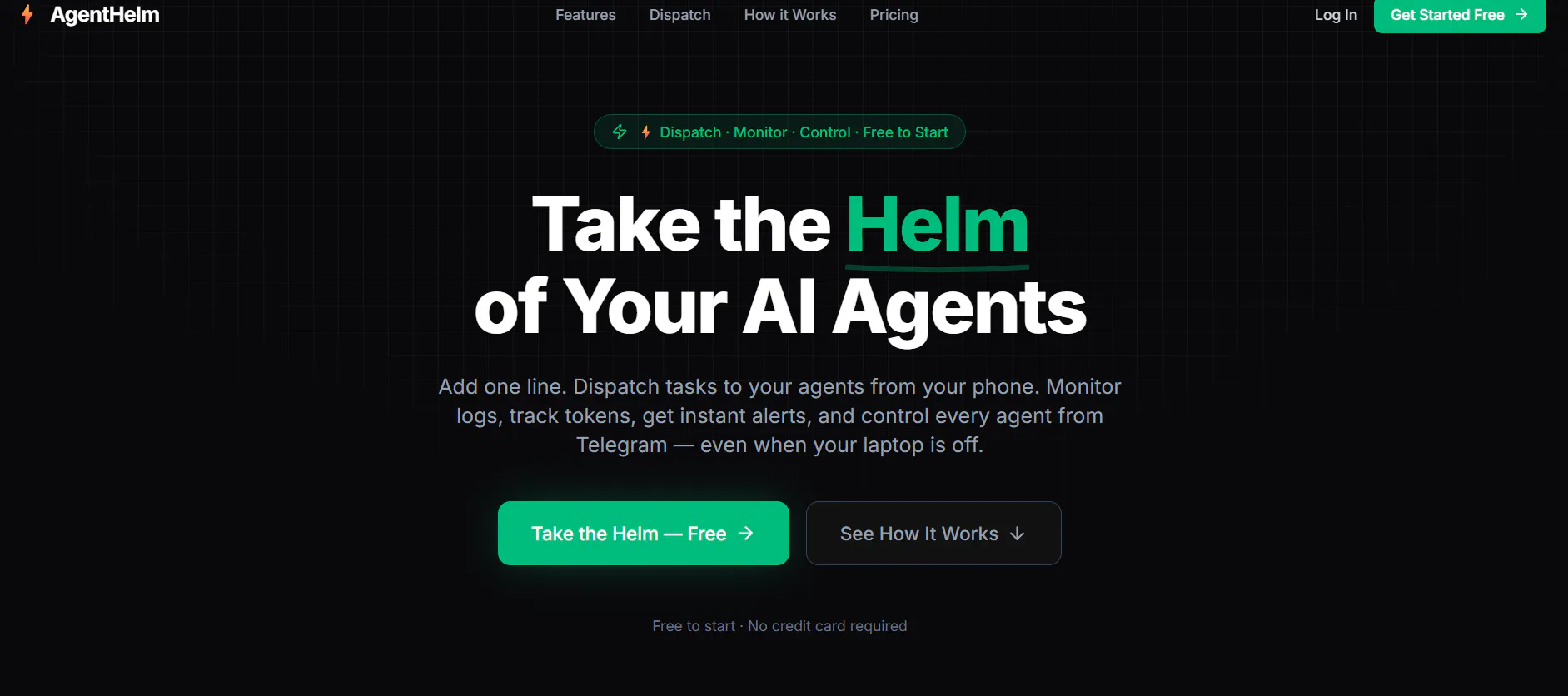 AgentHelm 제품 배너