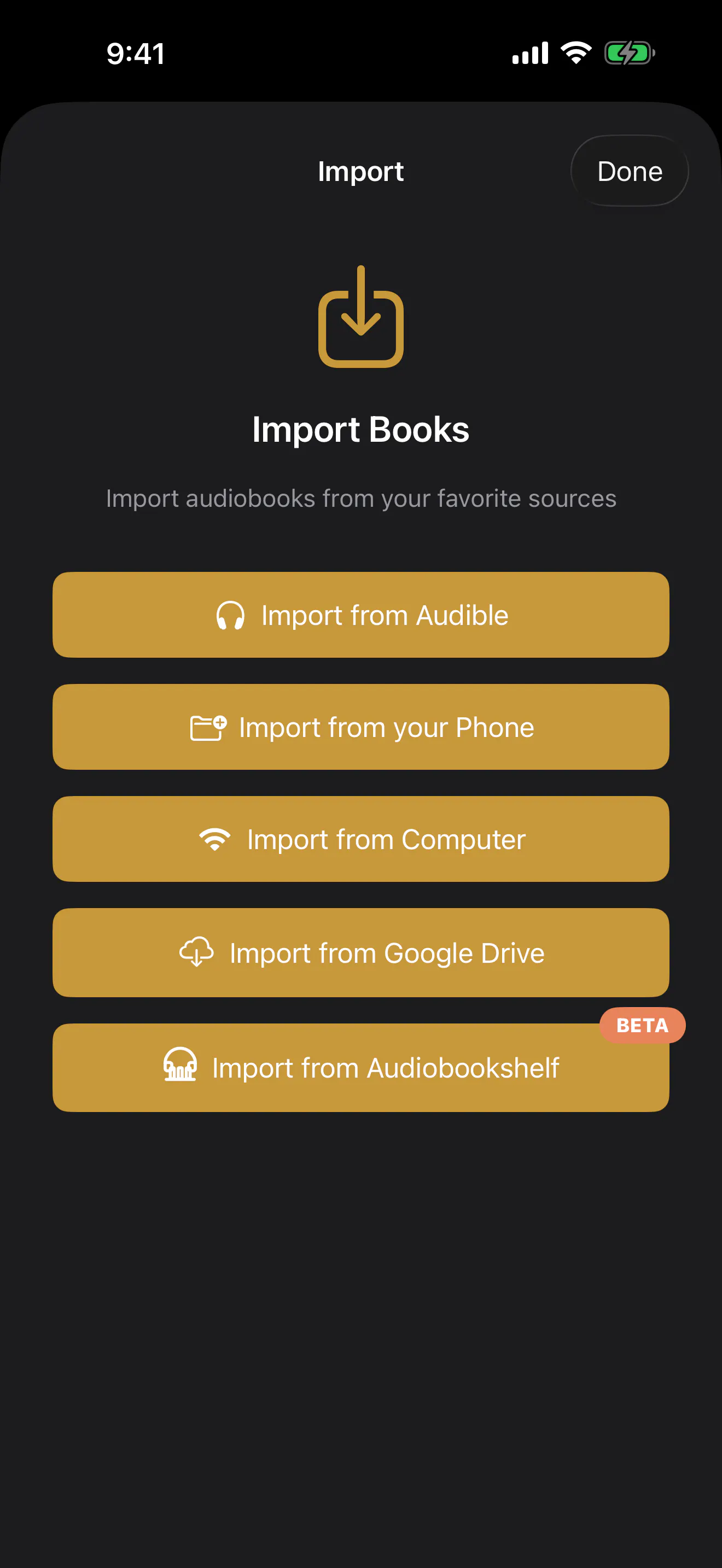Bloox - an on-device-AI audiobook player gallery image