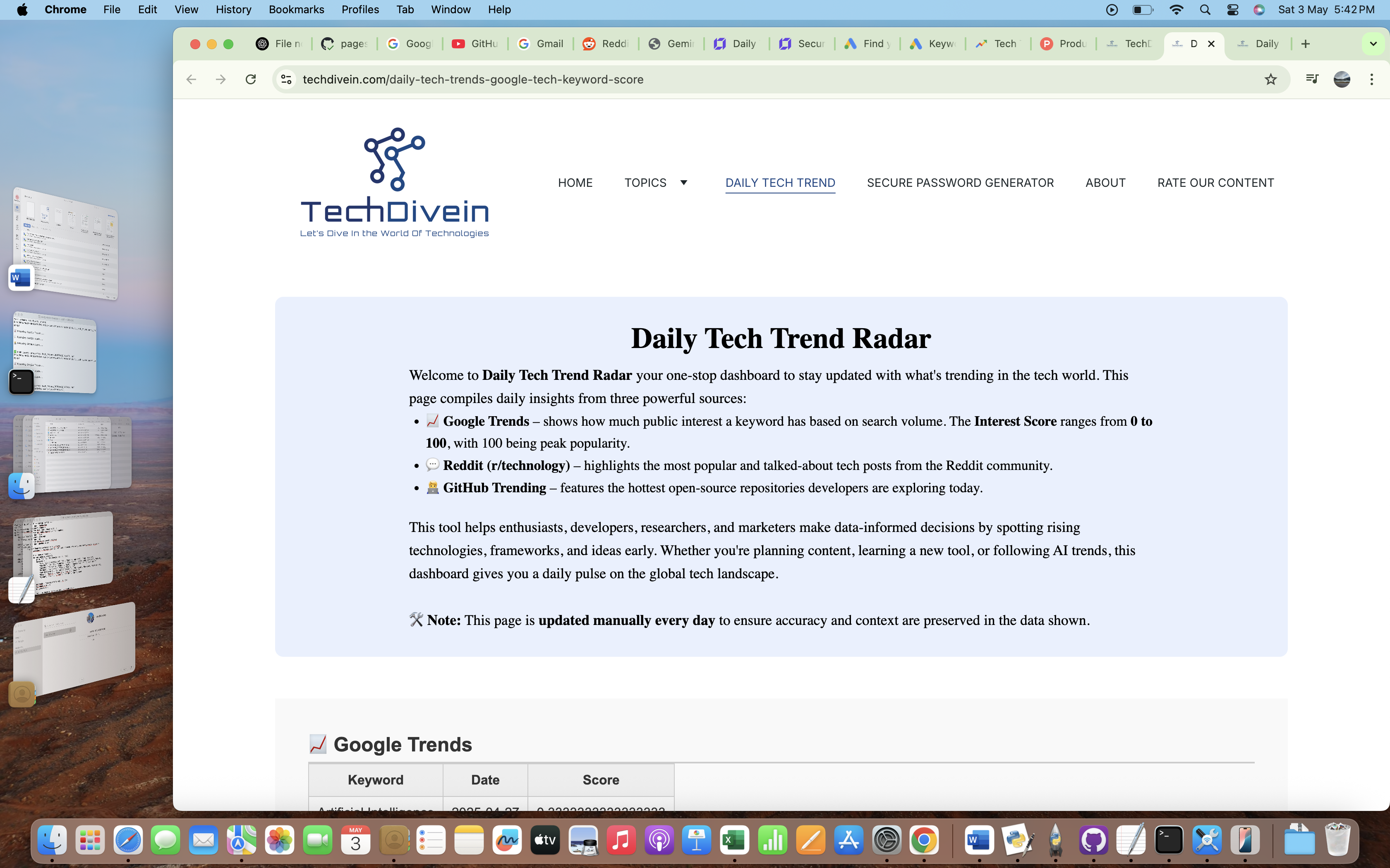 Tägliche Technologie - Holen Sie sich Echtzeit-Tech-Erkenntnisse von Google, Reddit & GitHub Medien 2