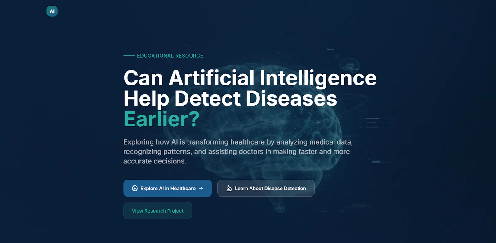 Transforming Modern Healthcare with AI screenshot 1