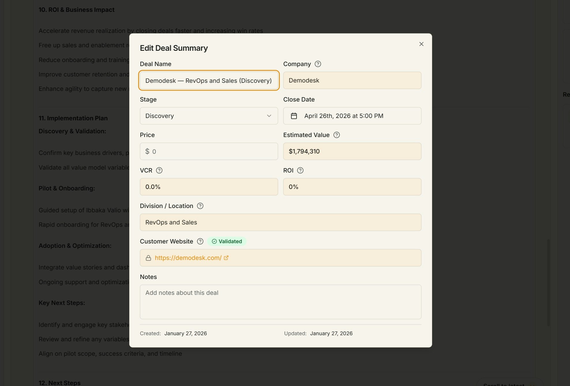 valueIQ.ai - Screenshot 4 showing product features and functionality