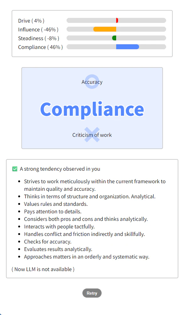DiSC Based Personality Assessment