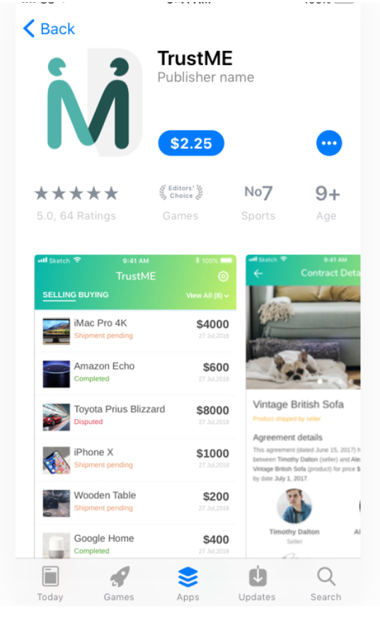 Blockchain for ads site : TrustME . gallery image