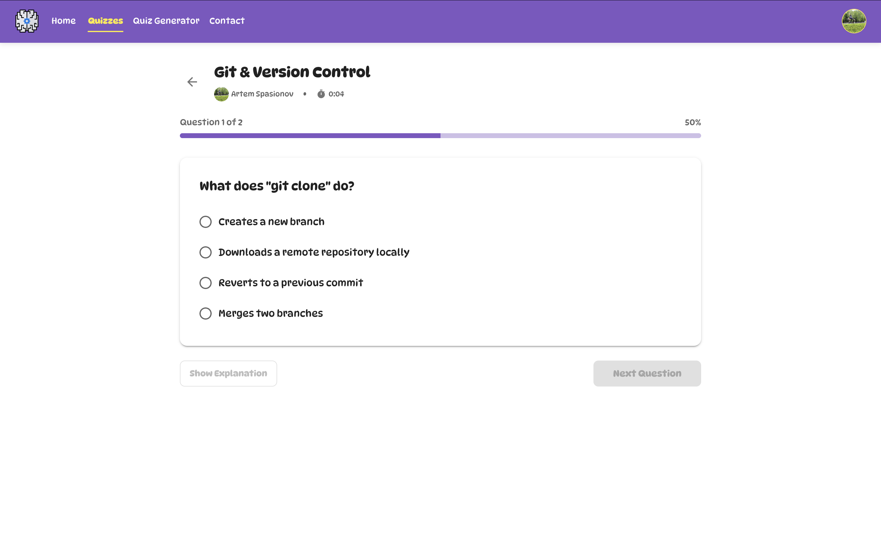 QuizGenerator - Screenshot 3 showing product features and functionality