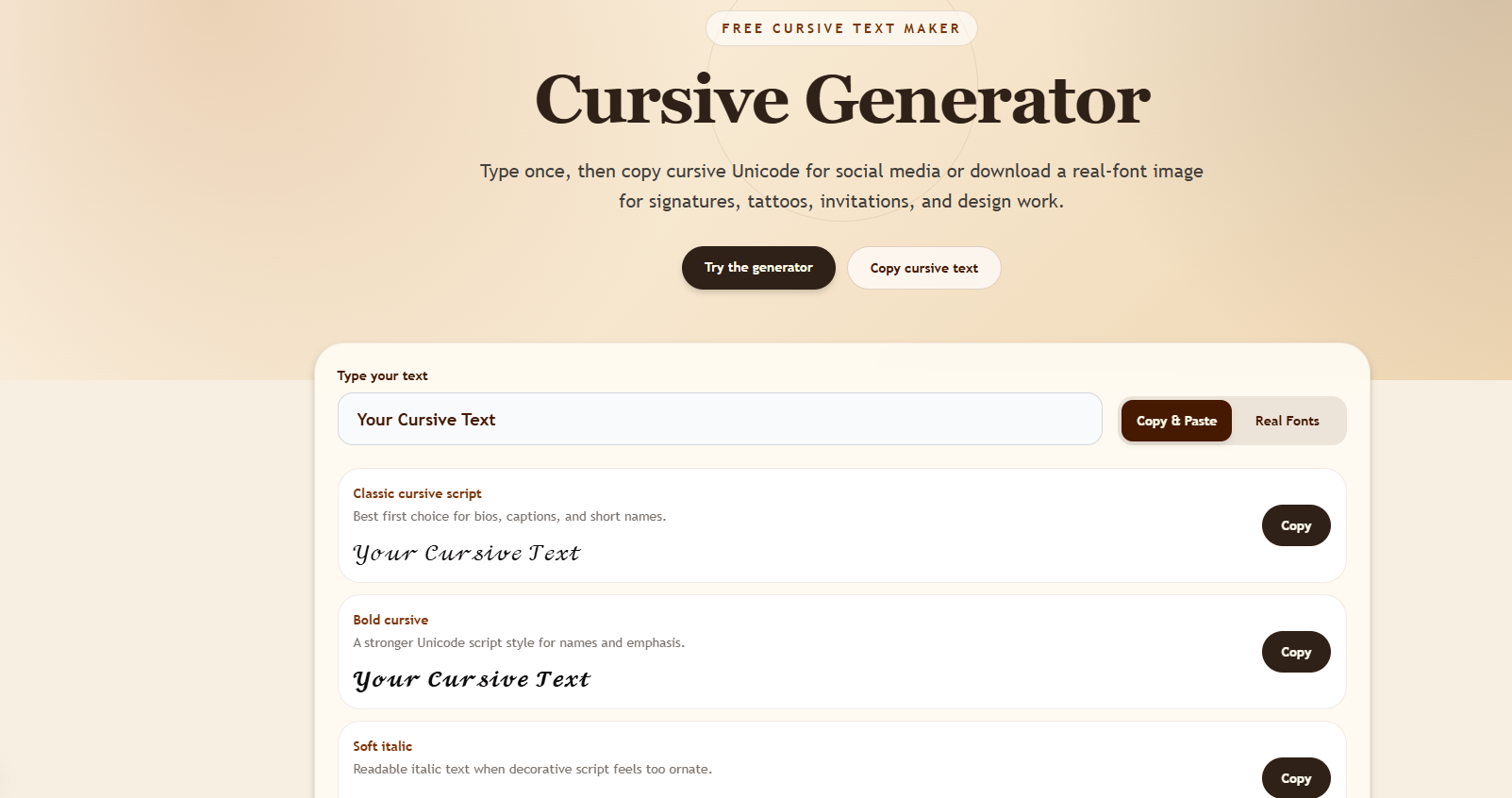 Cursive Generator gallery image
