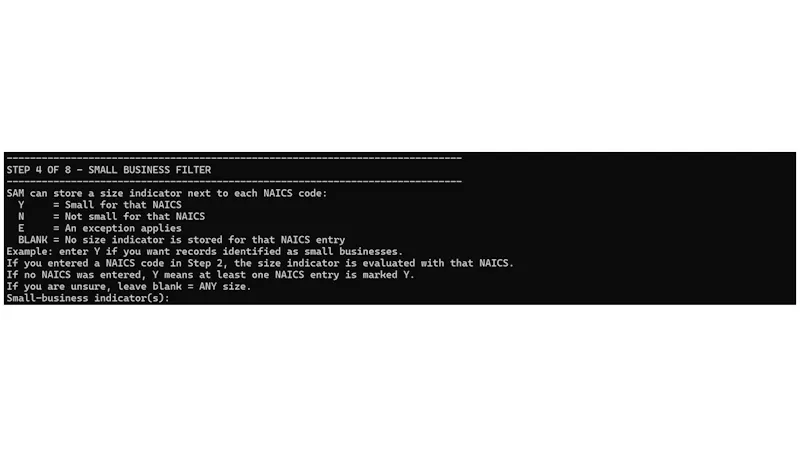 SAM.gov Contractor Database Compiler screenshot 4