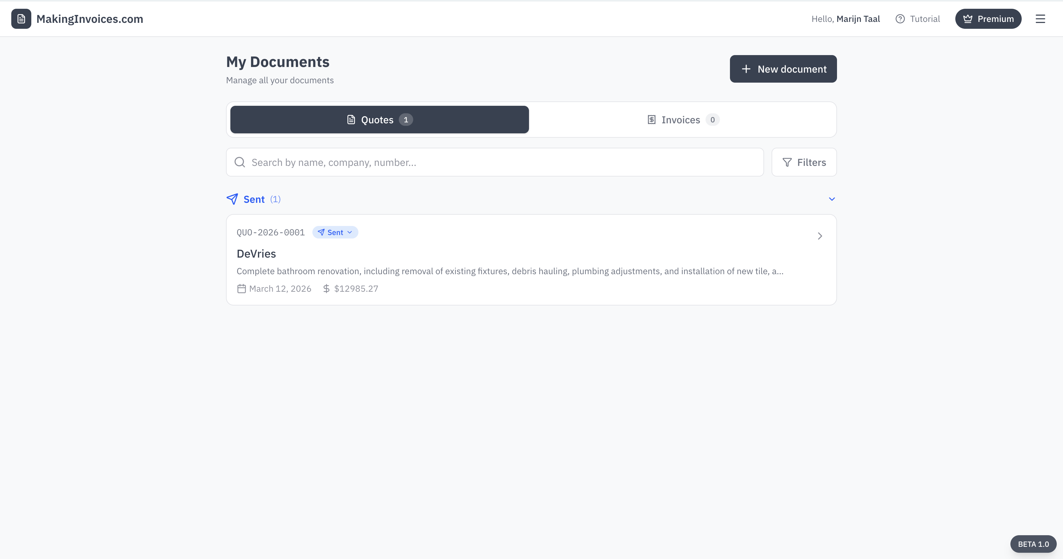 MakingInvoices.com gallery image
