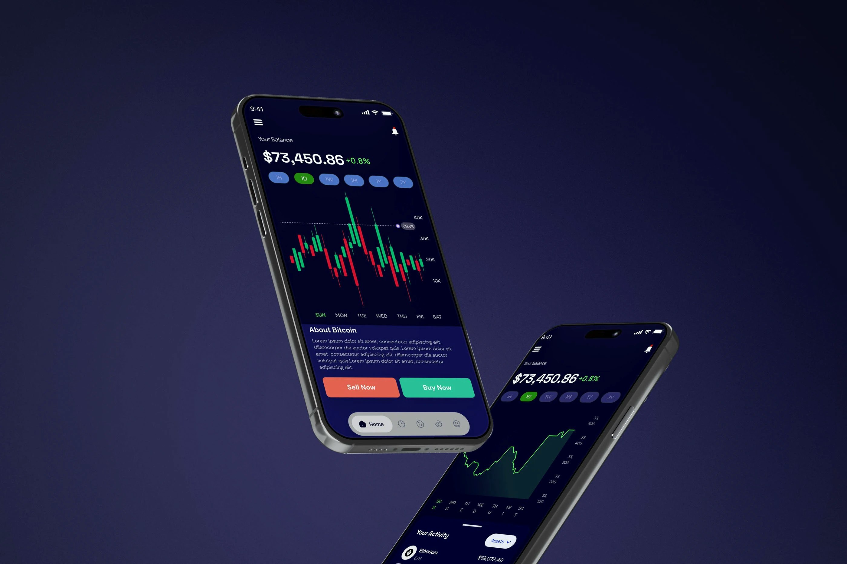 Coinbase Clone - Screenshot 2 showing product features and functionality