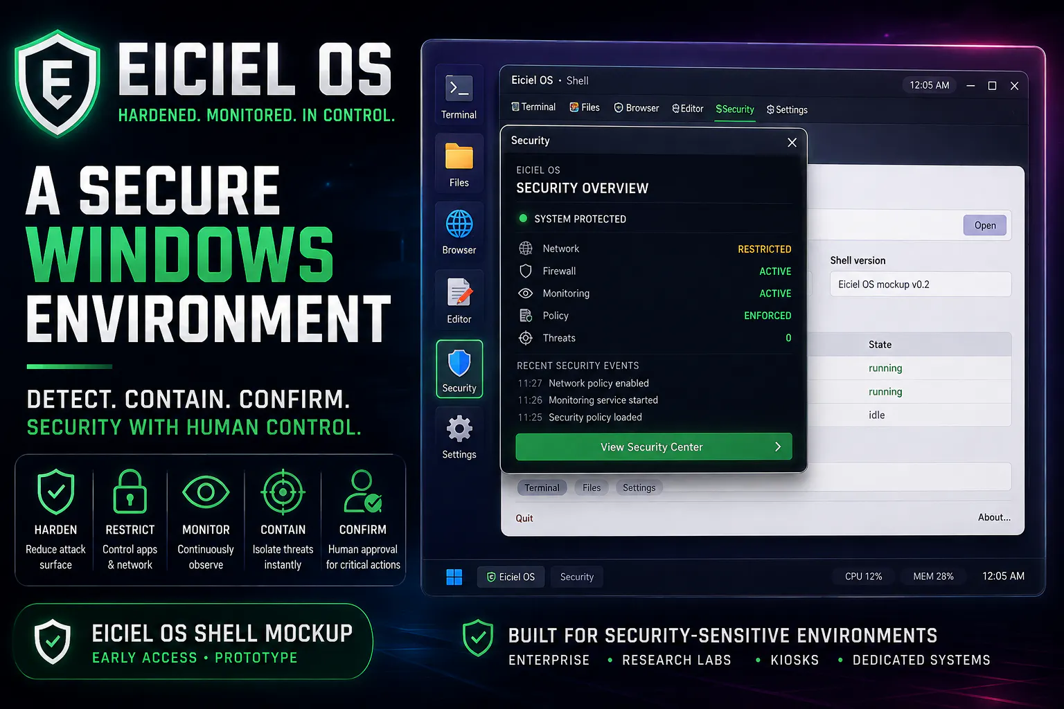 Eiciel OS — an operating system