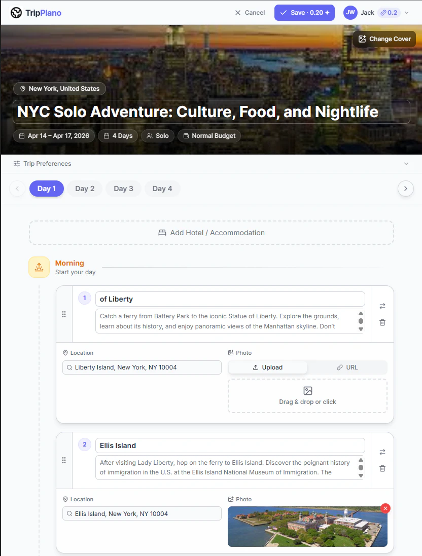 TripPlano screenshot 1