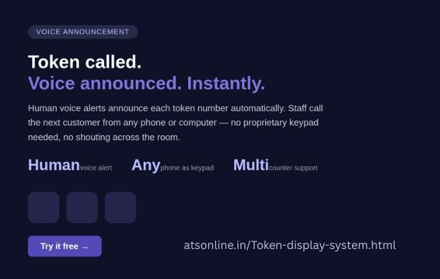 ATS Wireless Token Display System gallery image
