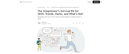 Newsletter for The Solopreneur's gallery image