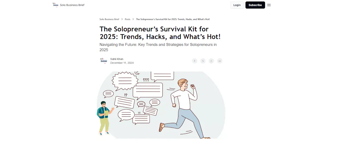 Newsletter for The Solopreneur's