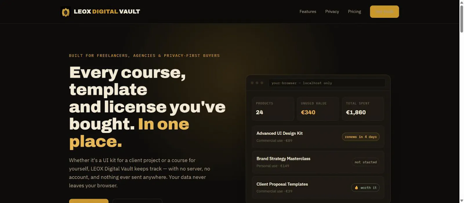 LEOX Digital Vault screenshot 2