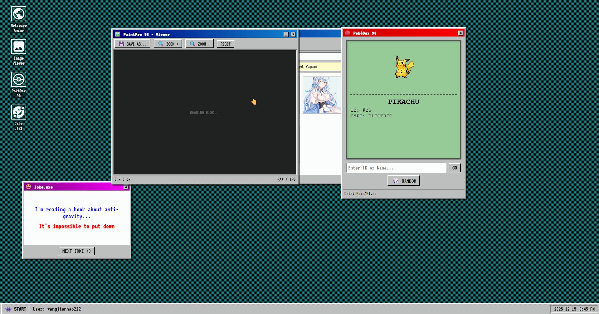pixelanimeos - Main product screenshot demonstrating key features and user interface