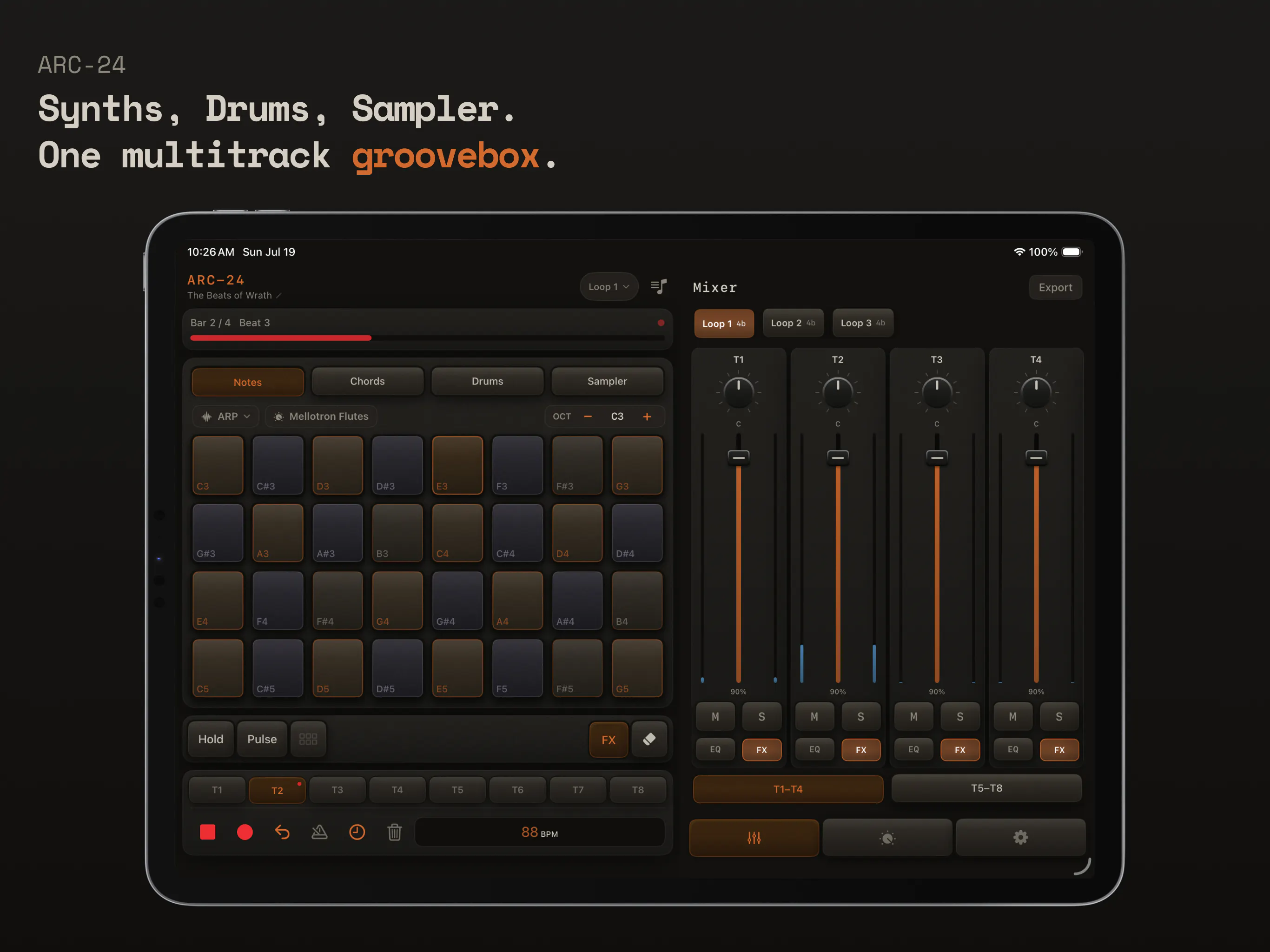 ARC-24 Multitrack Groovebox for iOS gallery image