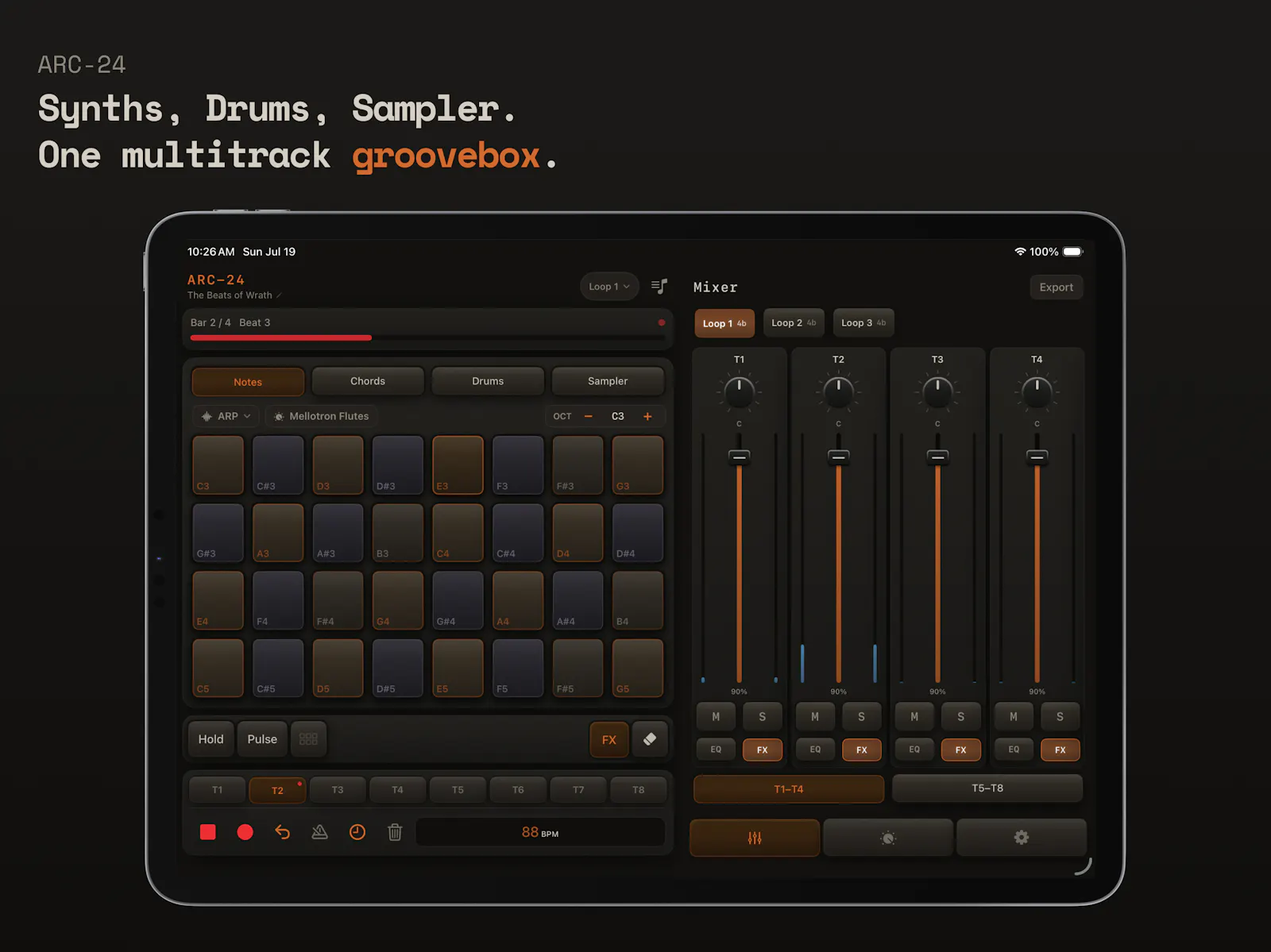 ARC-24 Multitrack Groovebox for iOS screenshot 2