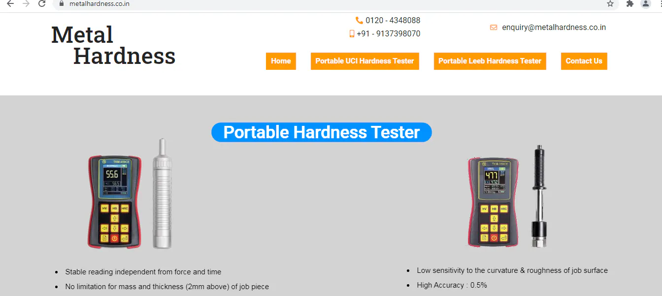 Portable metal Hardness tester In India