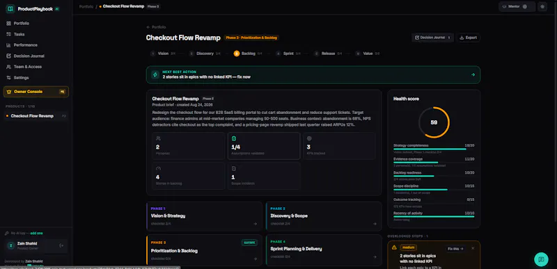 Product Playbook  screenshot 3