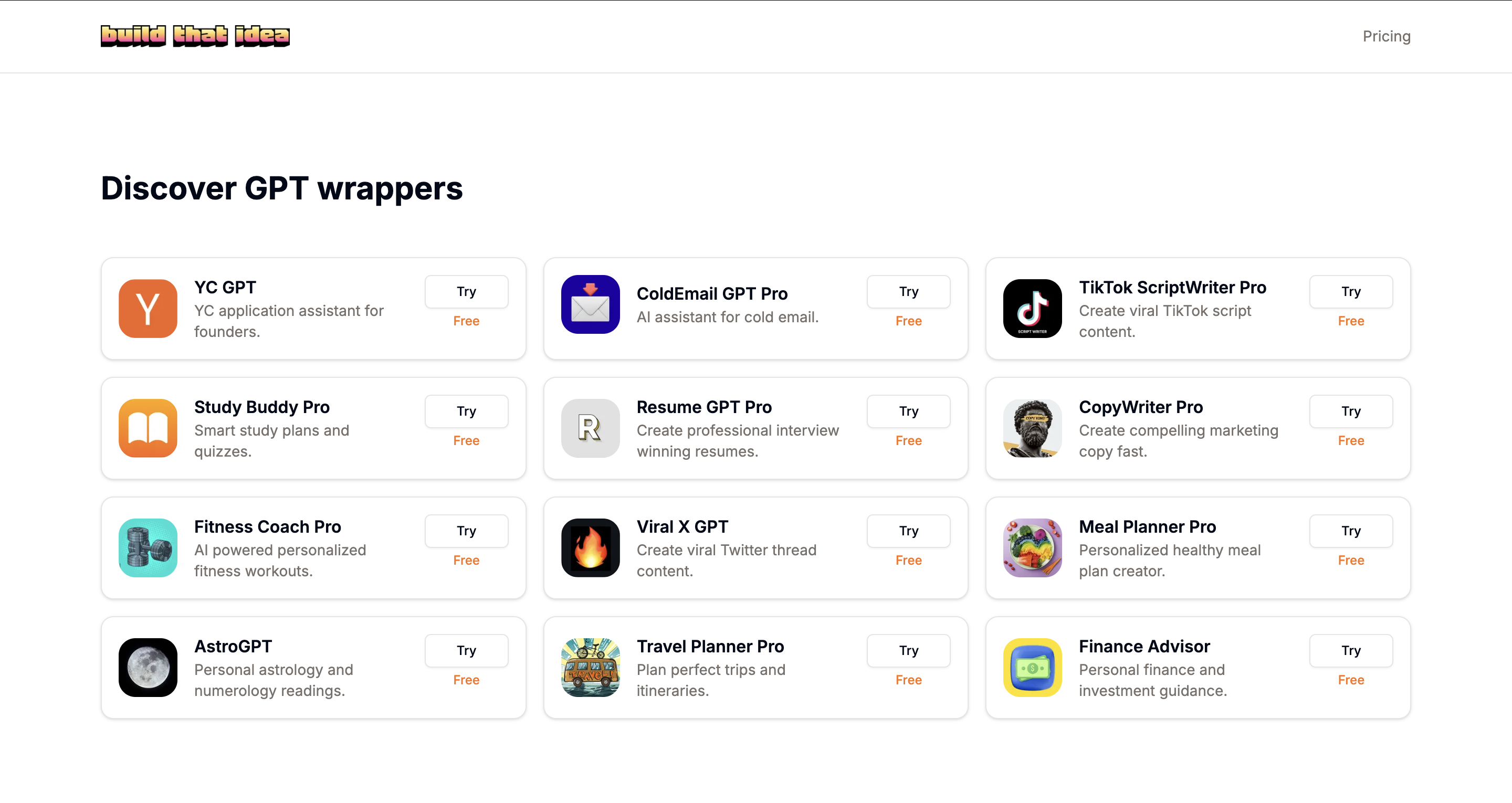 BuildThatIdea screenshot 2