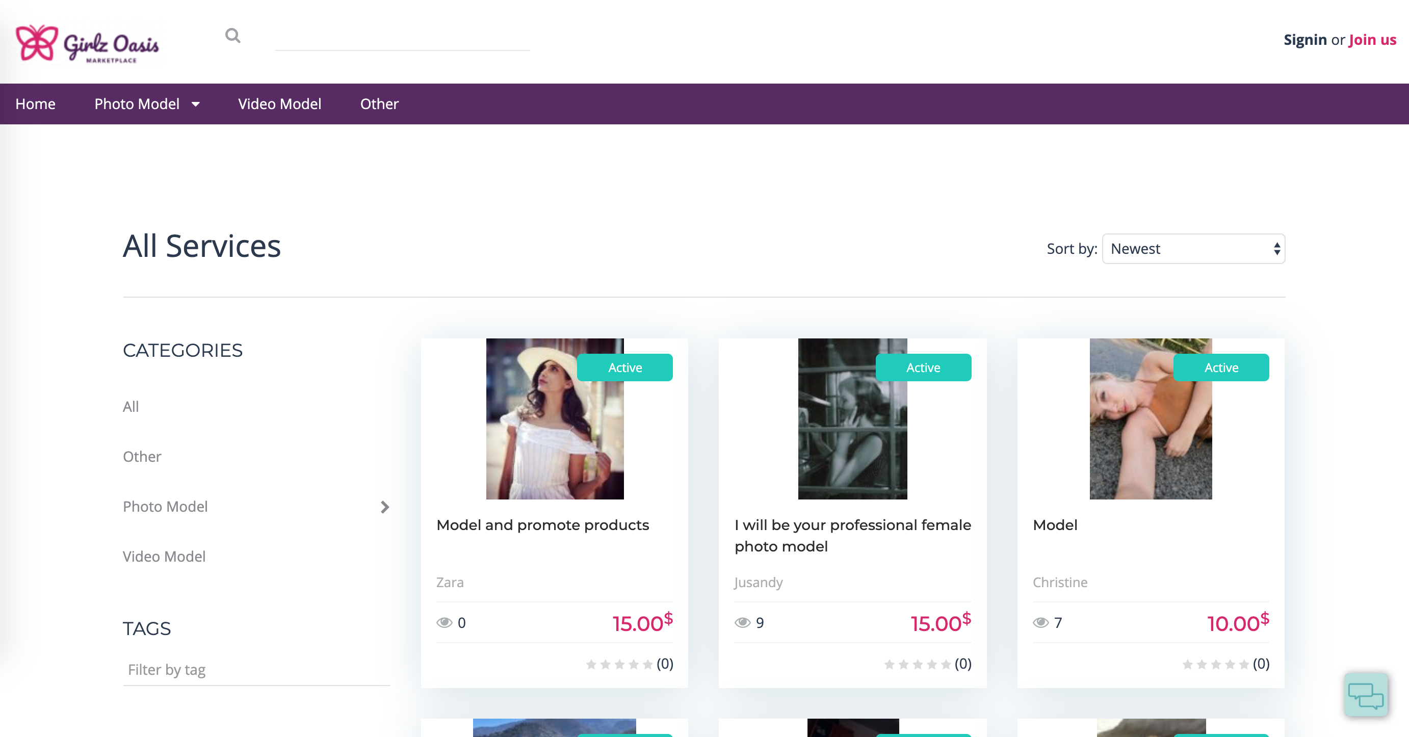 Girlz Oasis Marketplace gallery image