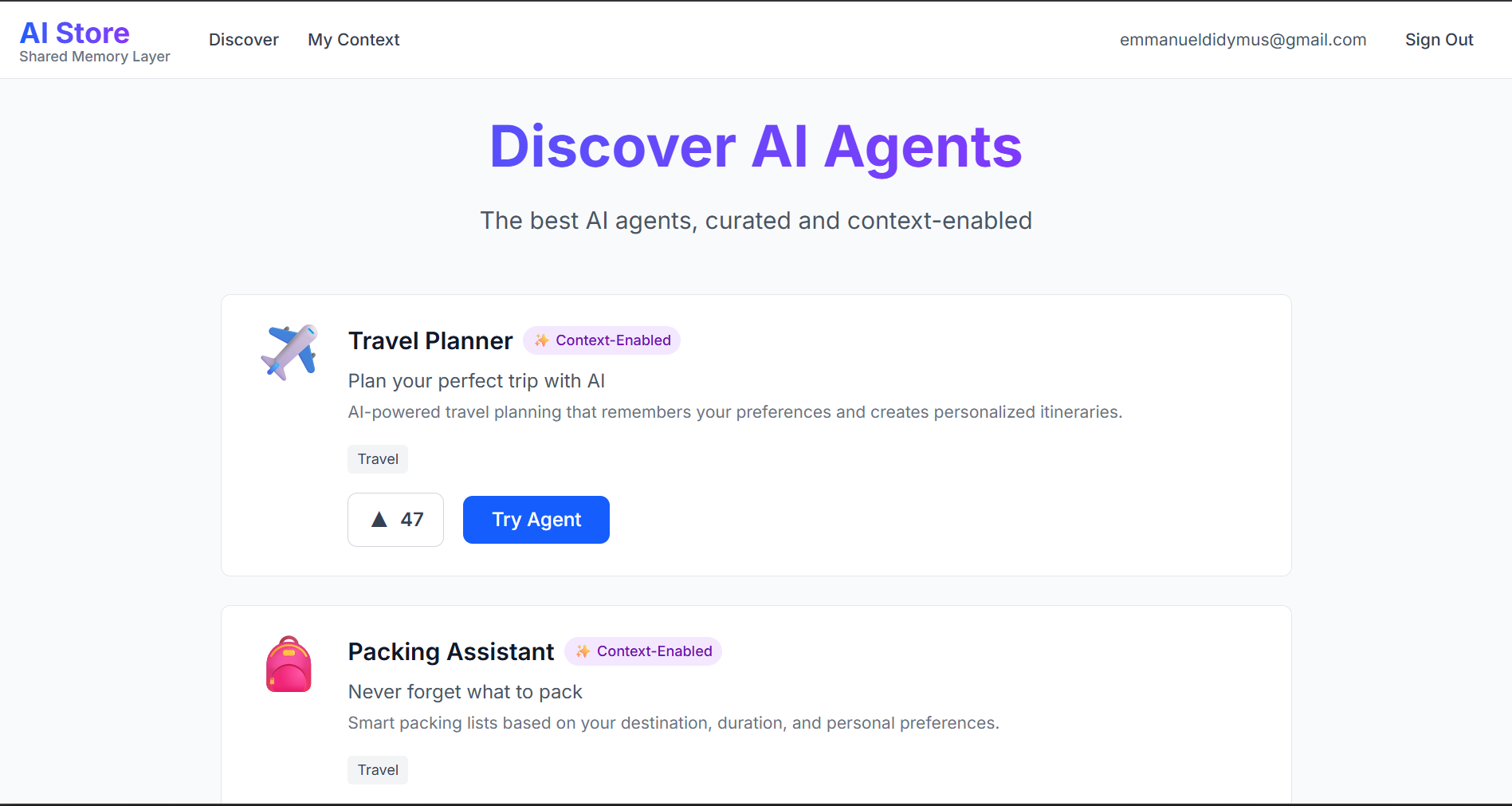 ai store - Main screenshot showing features and interface