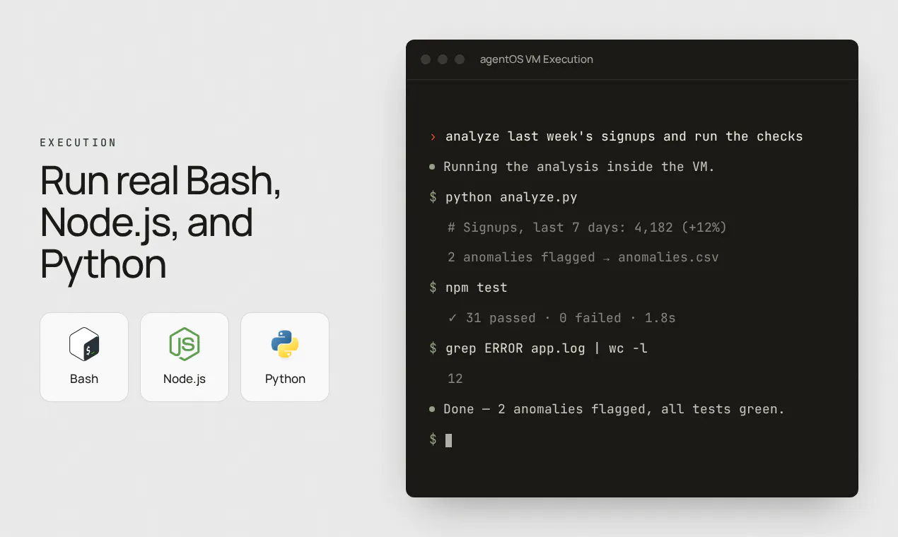 agentOS screenshot 3